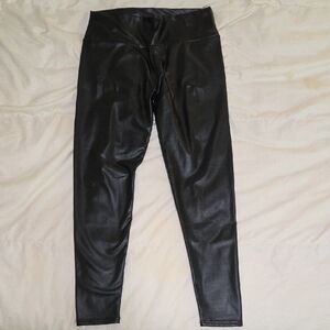 Black Faux Leather Leggings